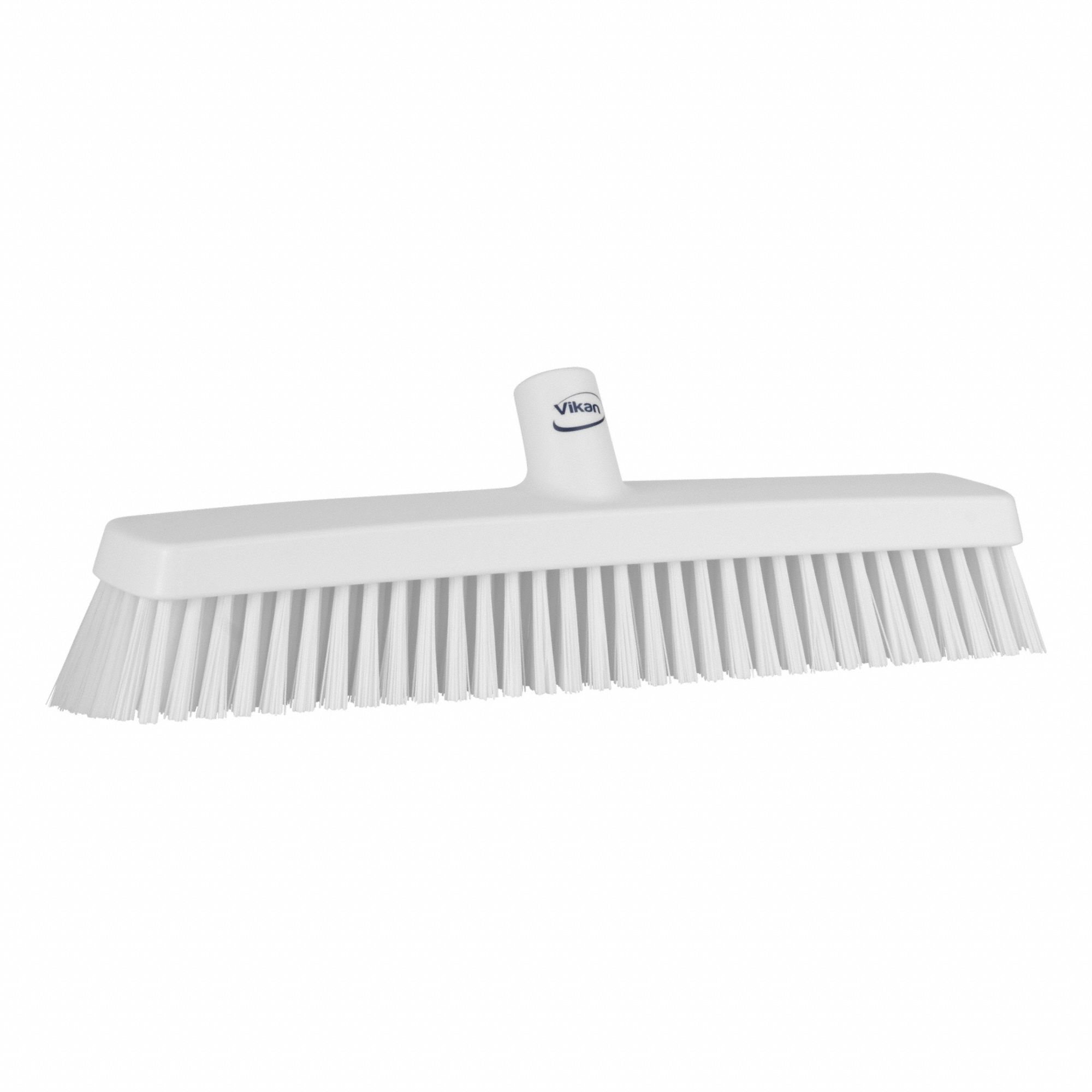 Broom Head: Threaded, European, 16 1/2 in Sweep Face, Polyester, White