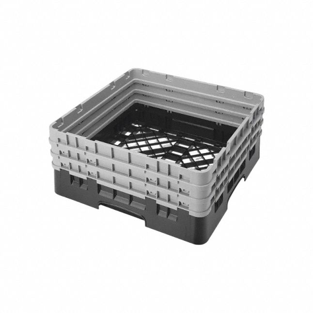 Rack Base: 19 3/4 in Overall Lg, 10 in Overall Wd, 8 7/8 in Overall Ht, Soft Gray, Plastic