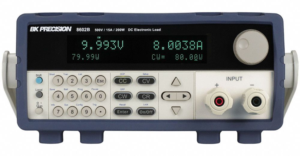 DC Electronic Load: 500 V Volt - Max, 15 A, 200 W Power, RS-232/USB, 8602B
