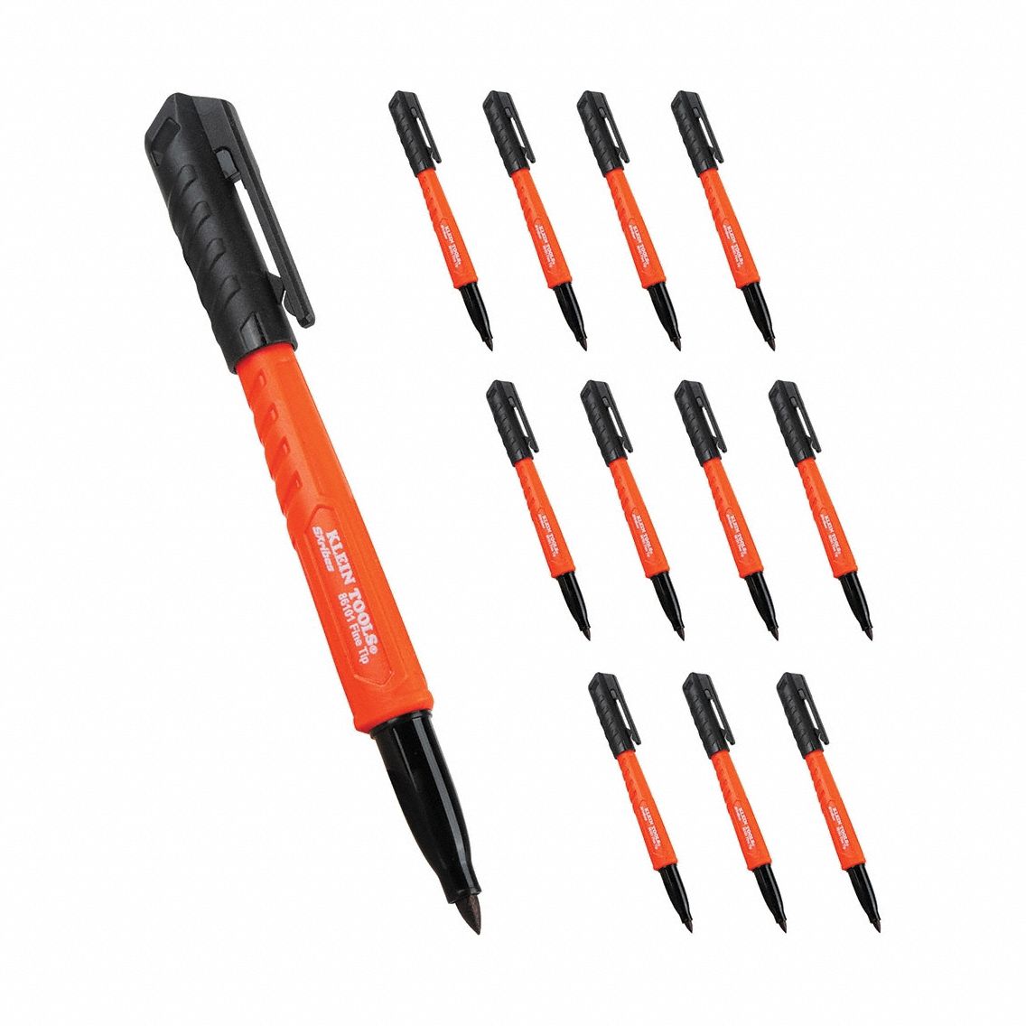 Permanent Marker Fine Tip Black PK12