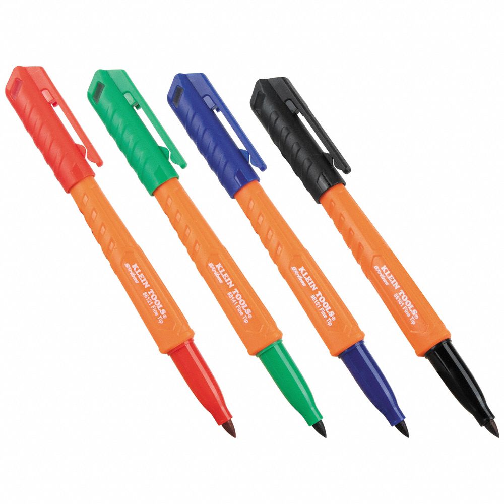 Perm. Marker Fine Tip Multi-Color PK4