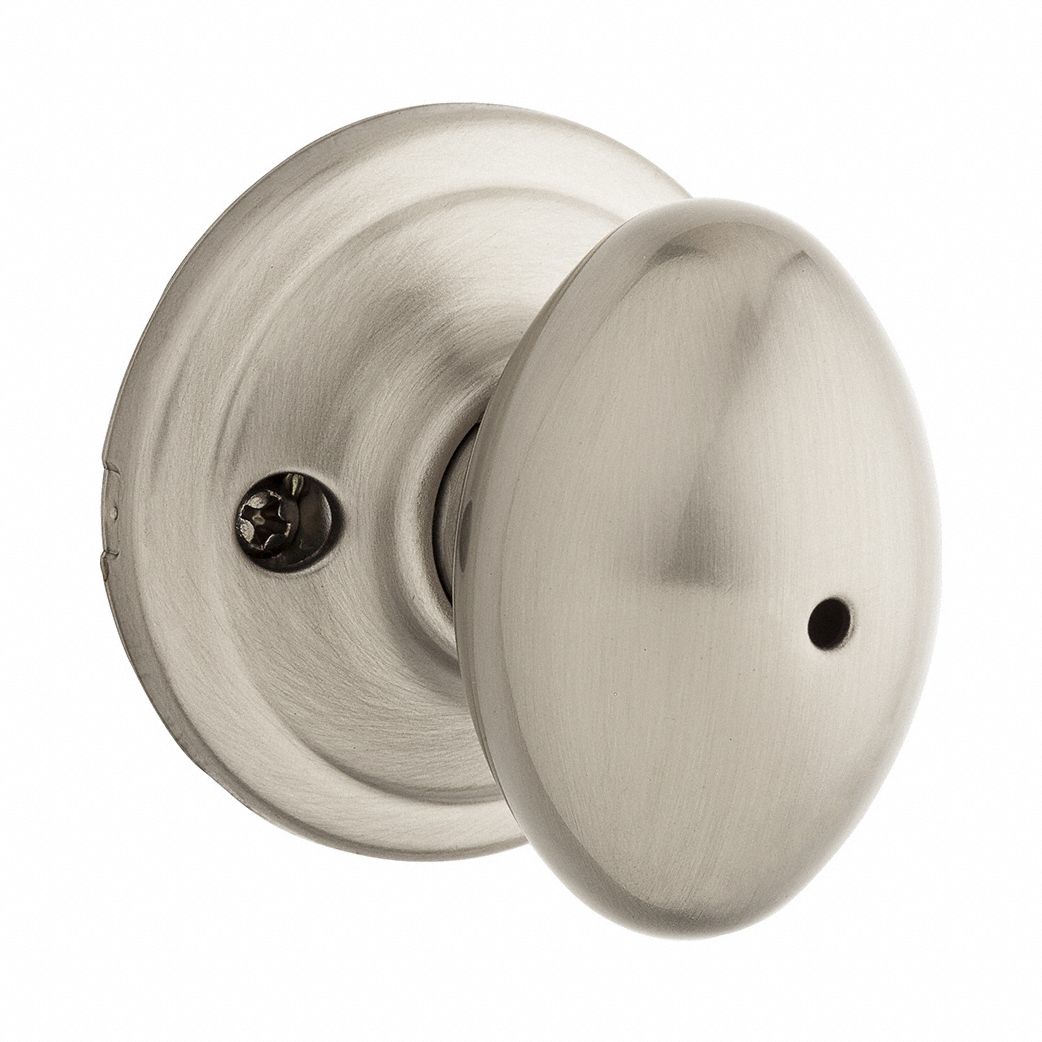 Door Knob Lockset: Privacy Knob Locksets, Nickel