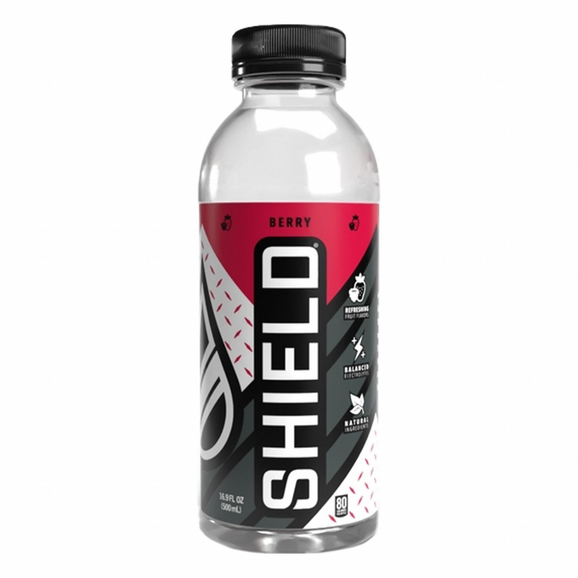 Sports Drink: Berry, Single-Serve, 16.9 oz Container Size, Low-Sugar, Clear, 12 PK