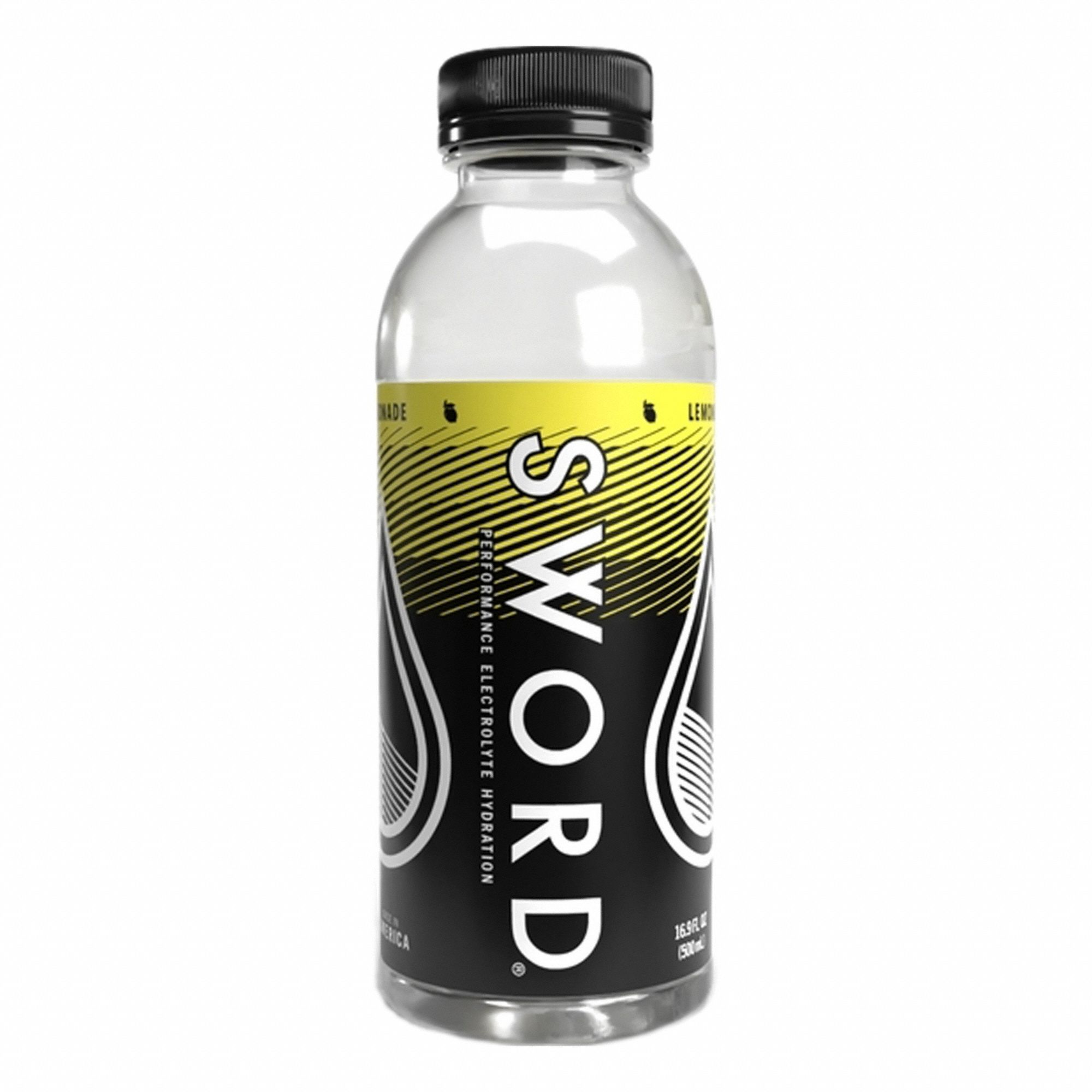 Sports Drink: Lemonade, Single-Serve, 16.9 oz Container Size, Low-Sugar, Clear, 12 PK