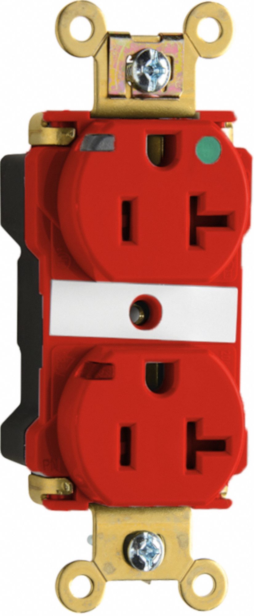 PASS & SEYMOUR Receptacle: Hospital Grade, Duplex, 5-20R, Red, 125V AC, 20 A, 2 Pole / 3 Wire (MPN PTTR8300PIRED). Key specifications — attr1367147: PASS & SEYMOUR.