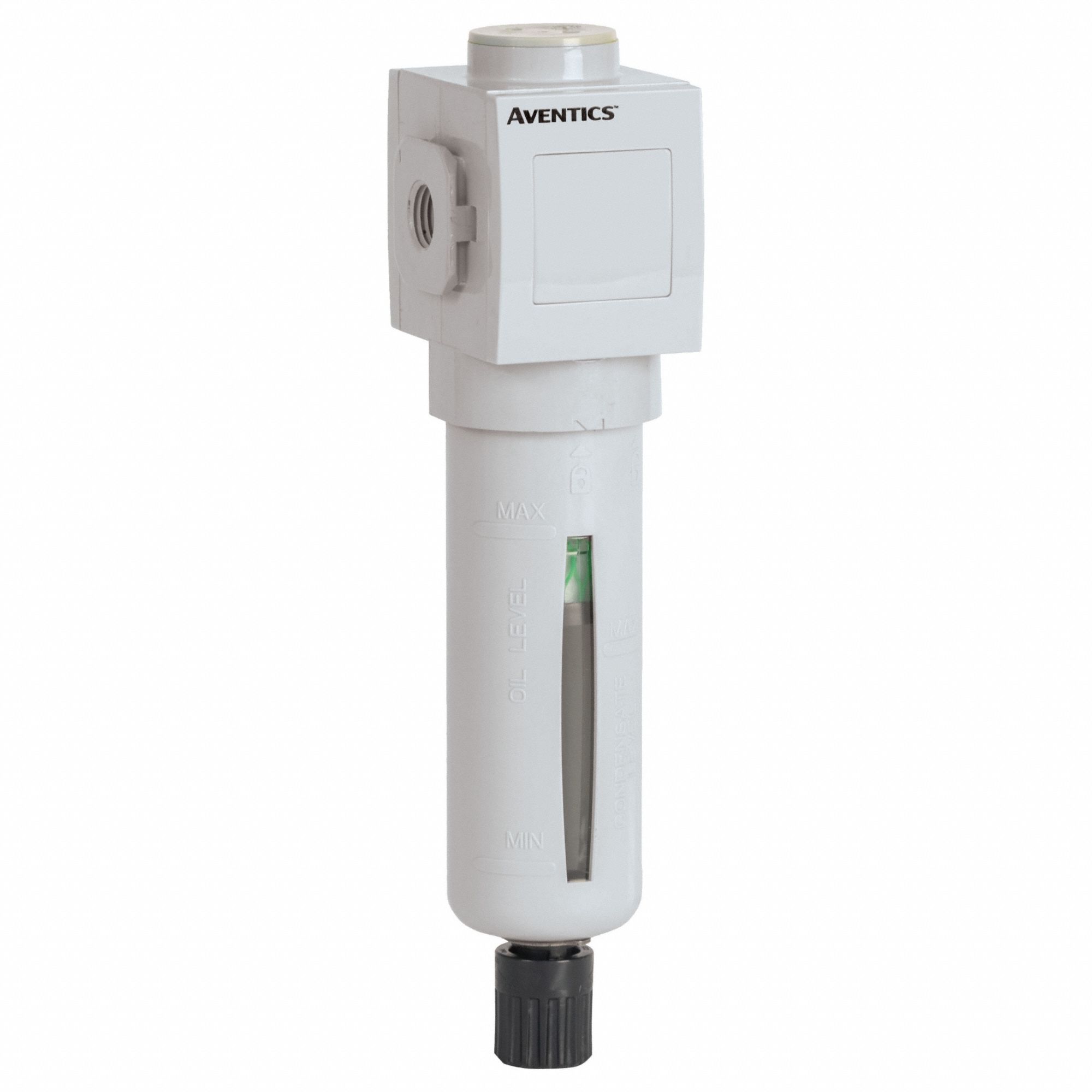 Coal Filter: Coalescing, 1/4 in NPT, 0.01 micron, Plastic Bowl, 2 in Overall Wd, 651