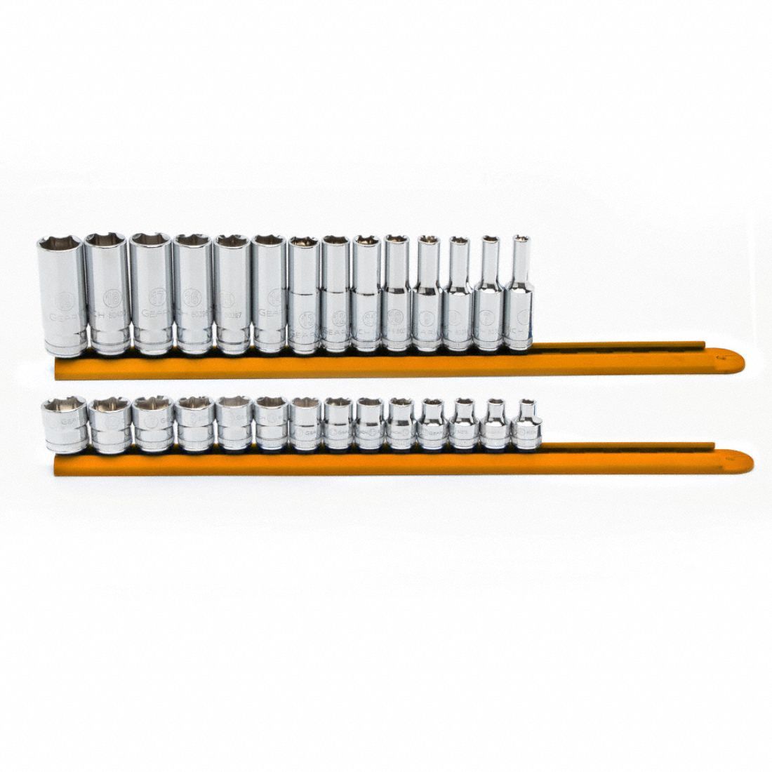 Set Skt Std/Dp Met 3/8Dr 28PC