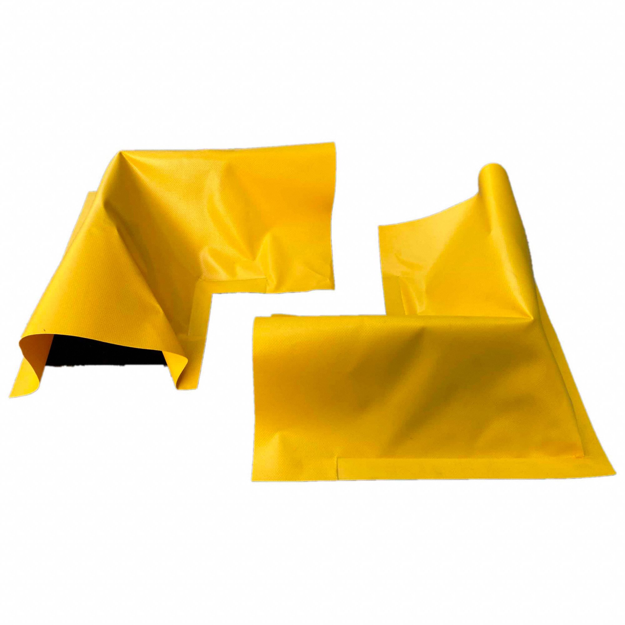 Spill Berm Corner Section: Spill Berm Corner Section, 0°F – 120°F, 6 in Ht, Yellow, 2 PK