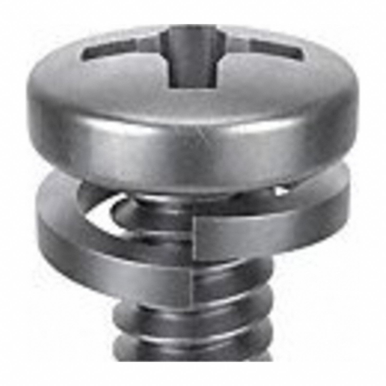 SEMS Screw: Split Lock, M5x0.80 Thread Size, 12 mm Lg, Stainless Steel, Passivated, Pan, 10 PK
