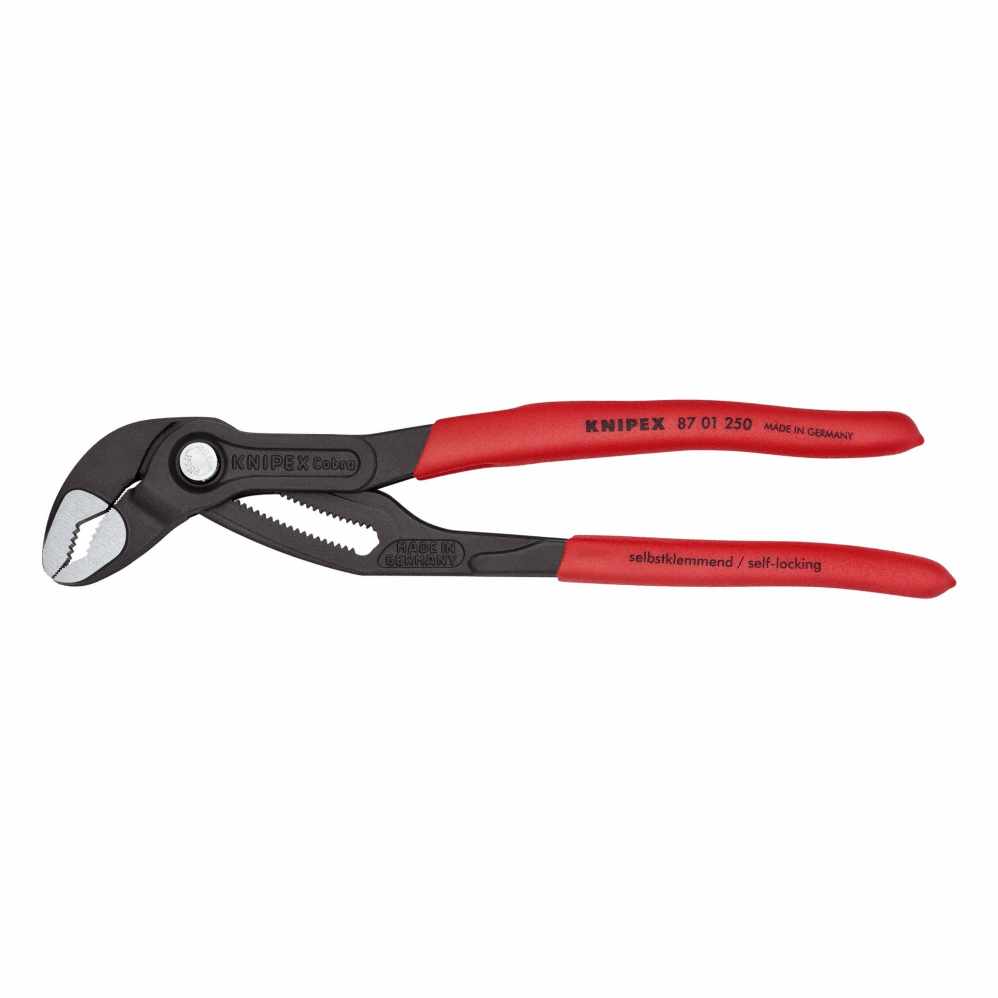 Tongue and Groove Plier: V, Push Button, 2 in Max Jaw Opening, 10 in Overall Lg, 25 Jaw Positions