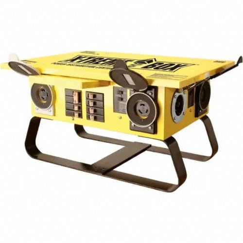 Power Distribution Box: Single Phase, 125/250V AC, 50 A Inlet Current Rating, 7 Outlets