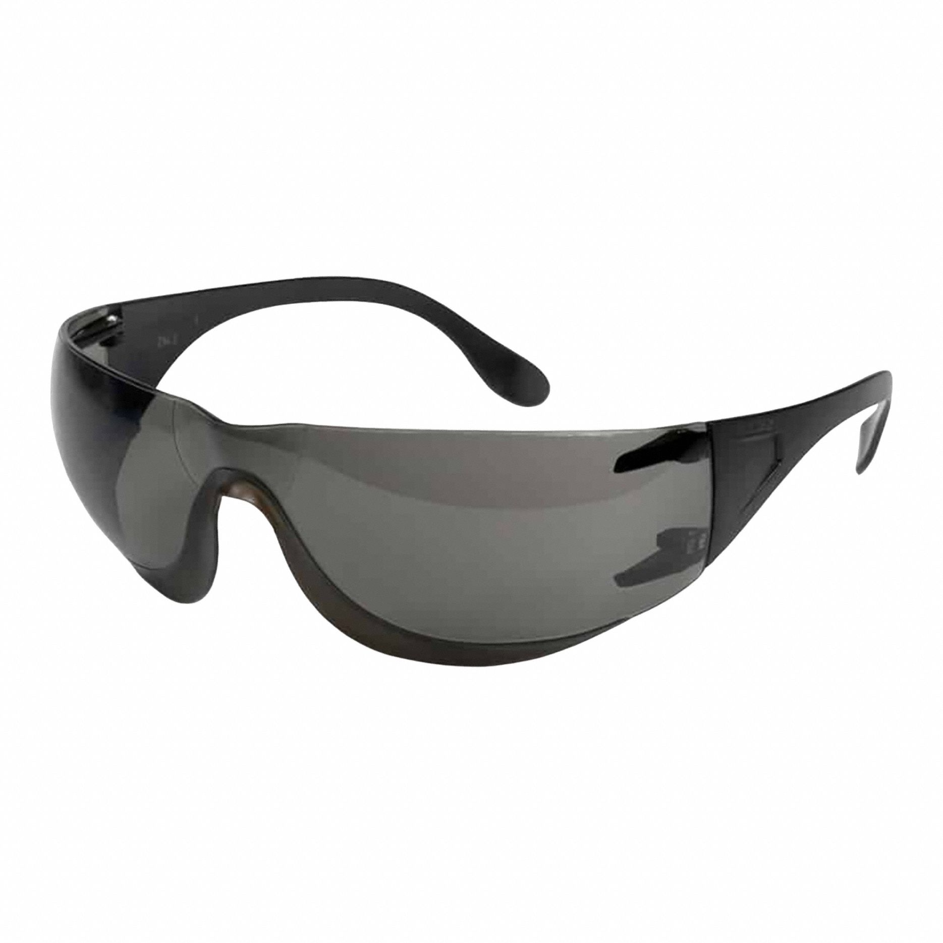 Safety Glasses: Smoke Lens, Half-Frame, Anti-Fog/Scratch-Resistant, Smoke Frame, 5000 Series