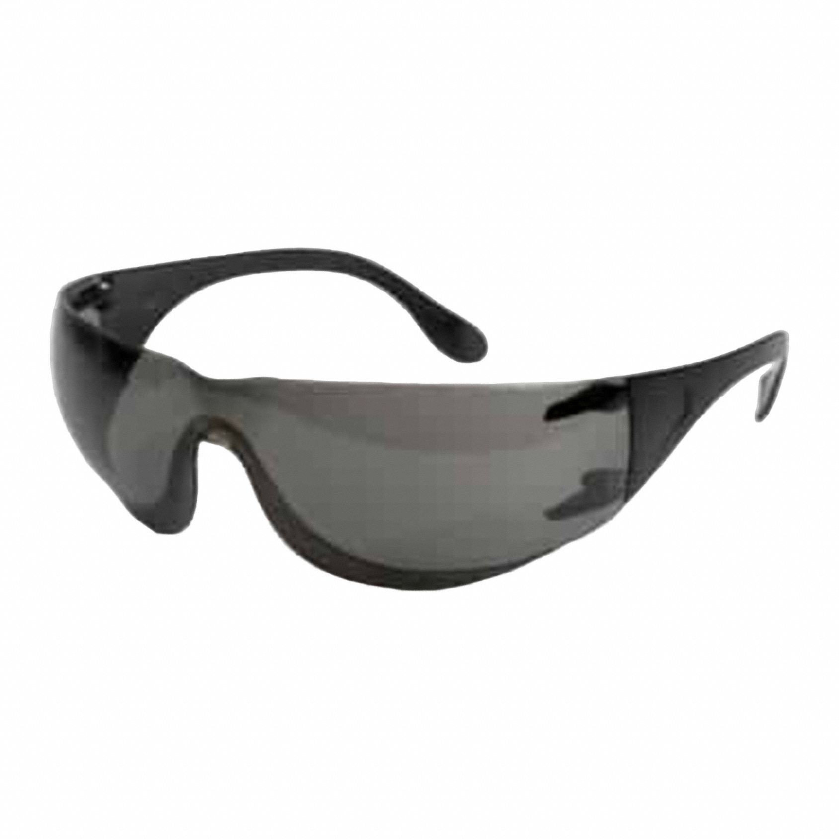 Safety Glasses: Smoke Lens, Half-Frame, Anti-Fog/Scratch-Resistant, Smoke Frame, 5000 Series