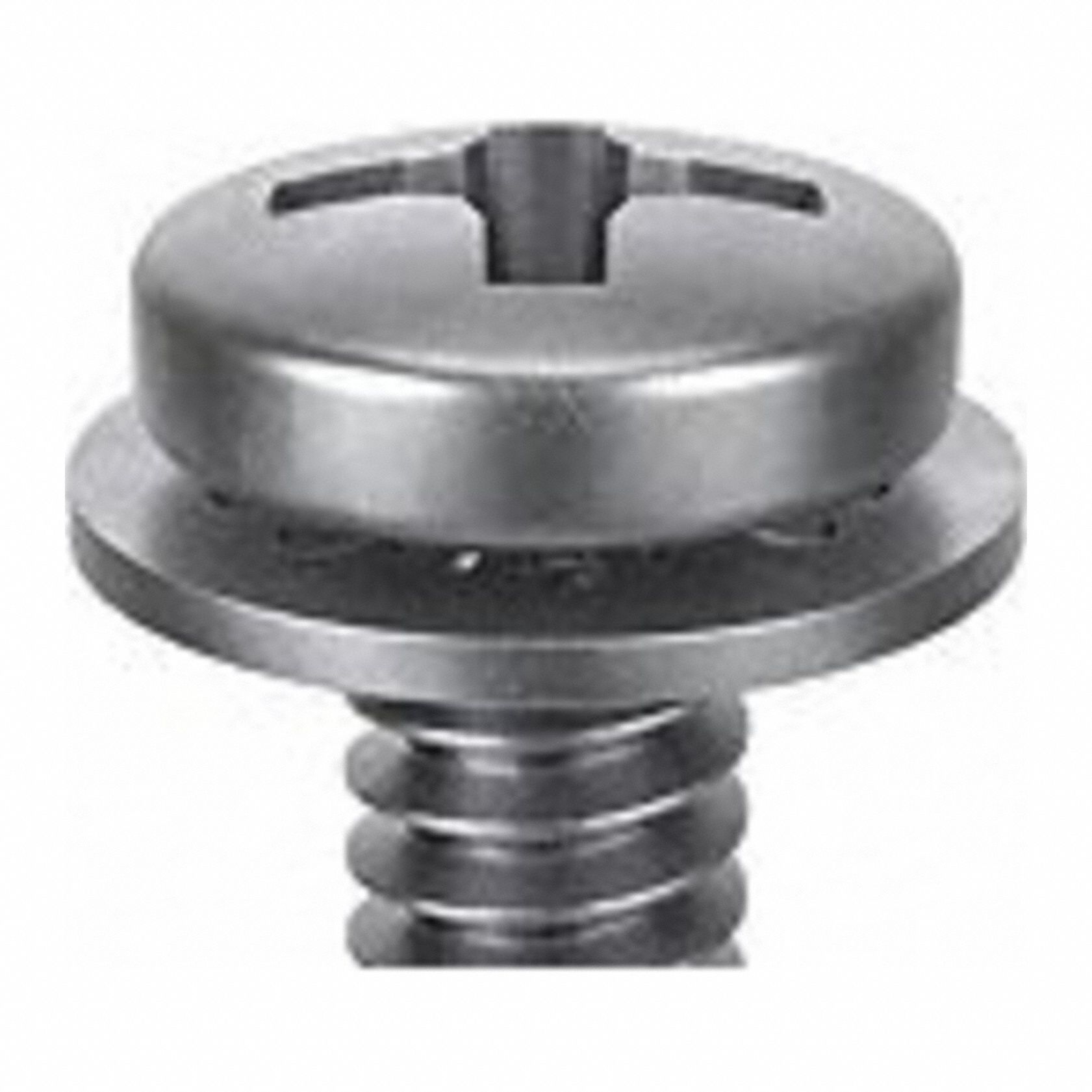 SEMS Screw: Internal Tooth, #6-32 Thread Size, 3/4 in Lg, Stainless Steel, Passivated, Pan, 50 PK
