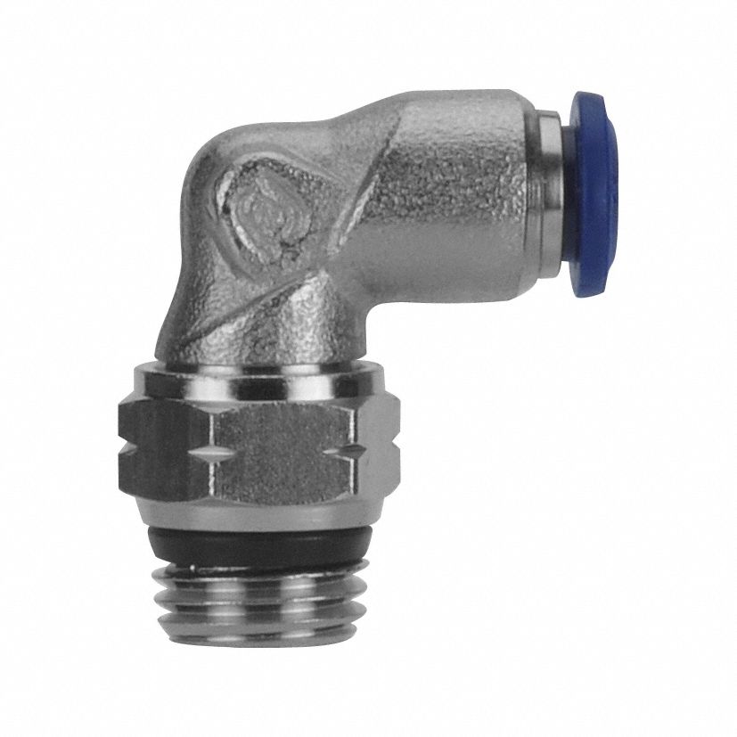 Swift Fit Push To Connect Fitting: 1/8 in OD x 1/4 in Pipe Size, Brass, 27 mm Overall Lg