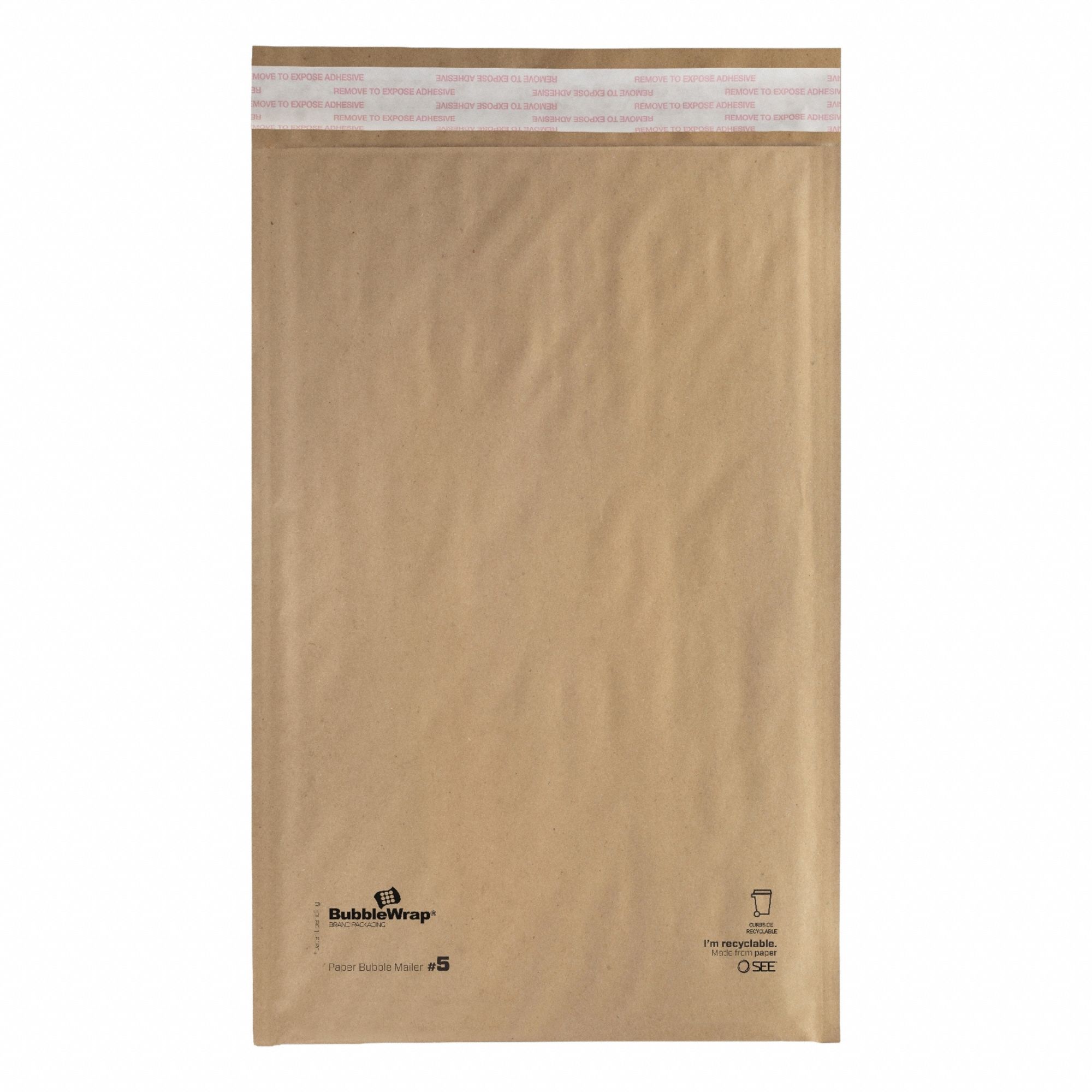 Bubble Mailers, Mailer Envelopes: 14 3/4 in x 10 3/8 in, 10 1/2 in x 16 in, #5, Paper, 120 PK