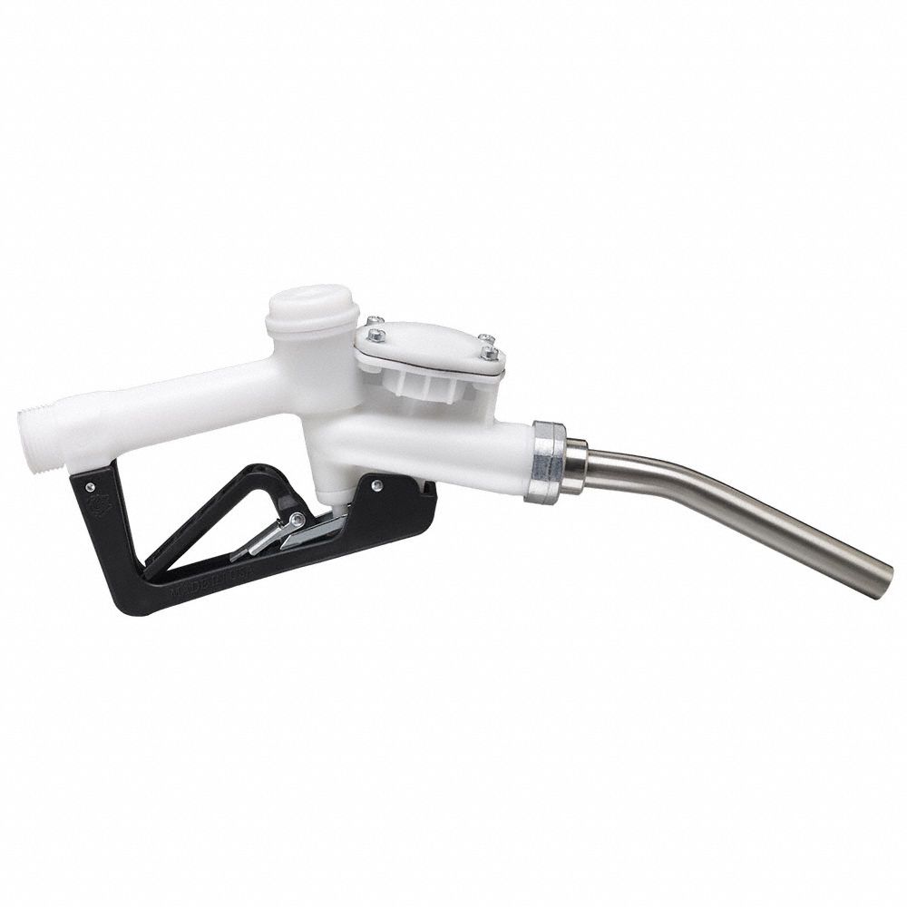 FuelNozzle White 7inStainlessSteelSpout