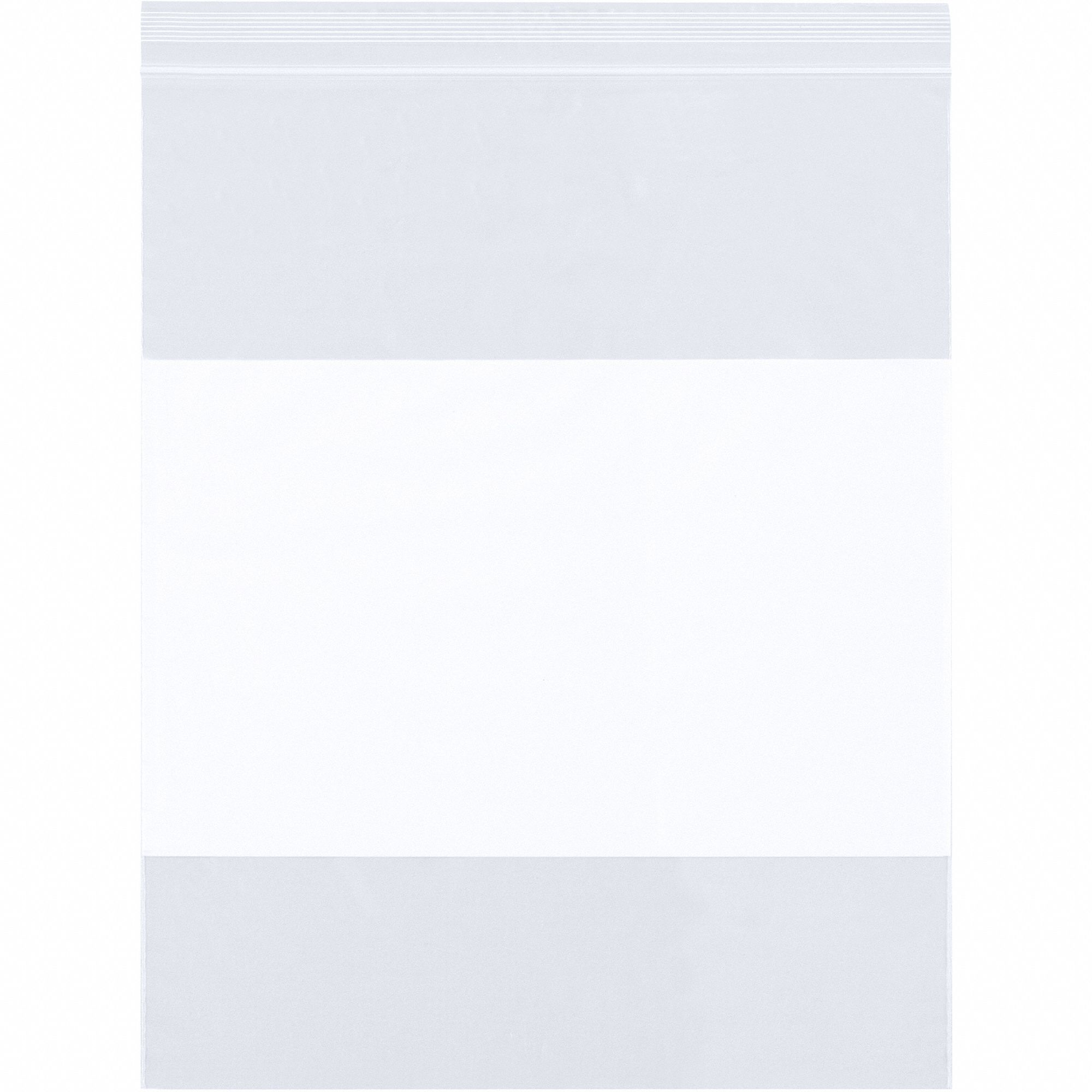 Reclosable Bag,  Polyethylene,  White Block,  PK 1000