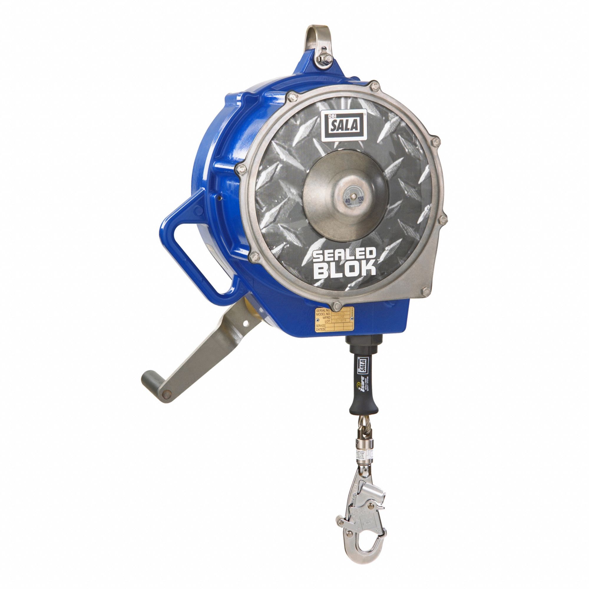 Self-Retracting Lifeline: Stainless Steel Carabiner Anchor, Harness Swivel Snap Hook