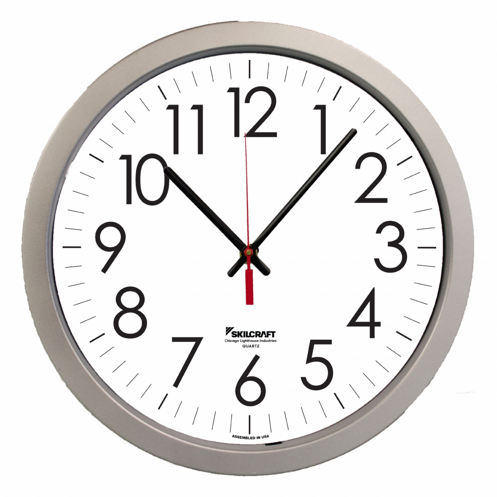 Wall Clock QRTZ Silver 14.5