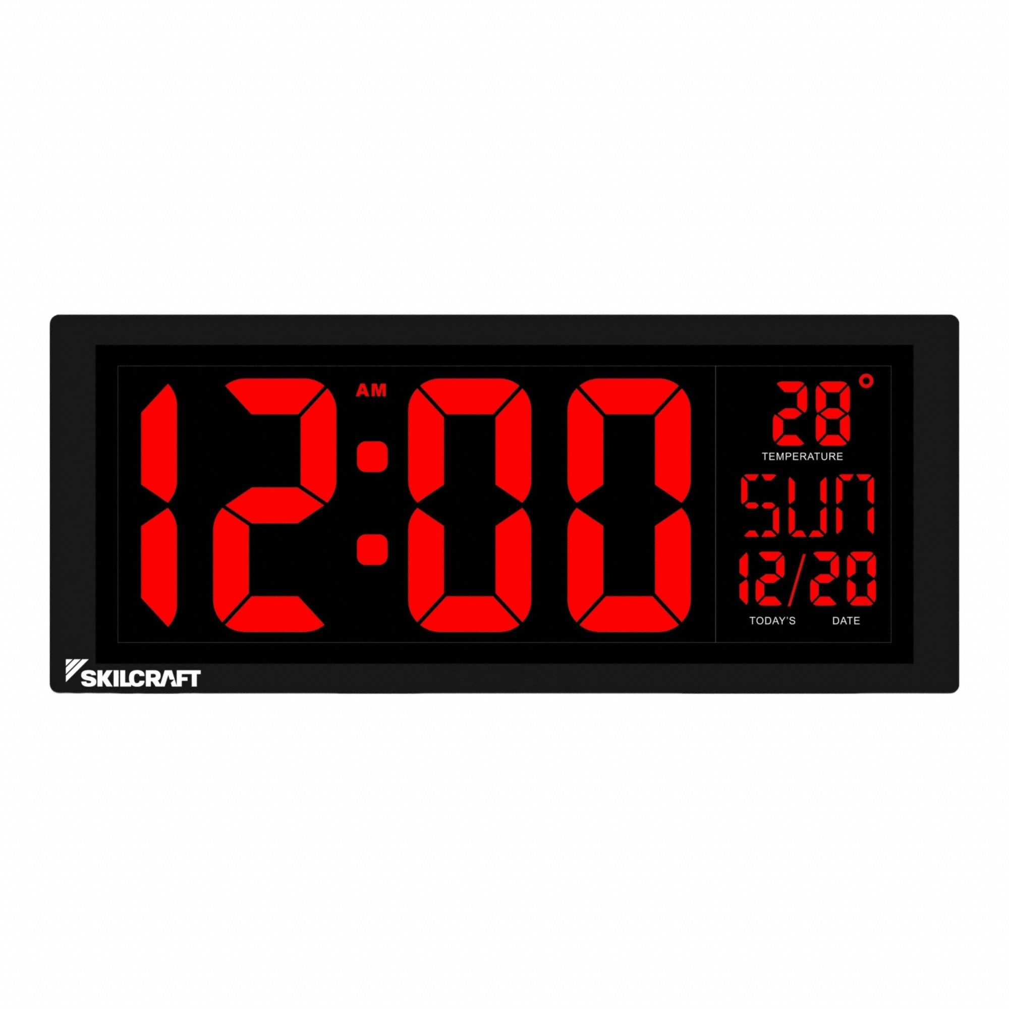 Clock LED DGTL Wall Desk SelfSet 14