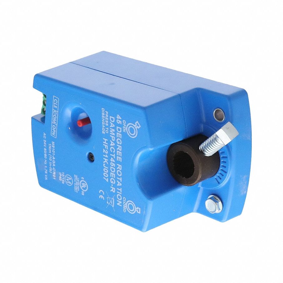 Damper Actuator: Dampers, On/Off, Spring Return, 10 lb-in, 24V, Hardwired, NEMA 1 / IP40
