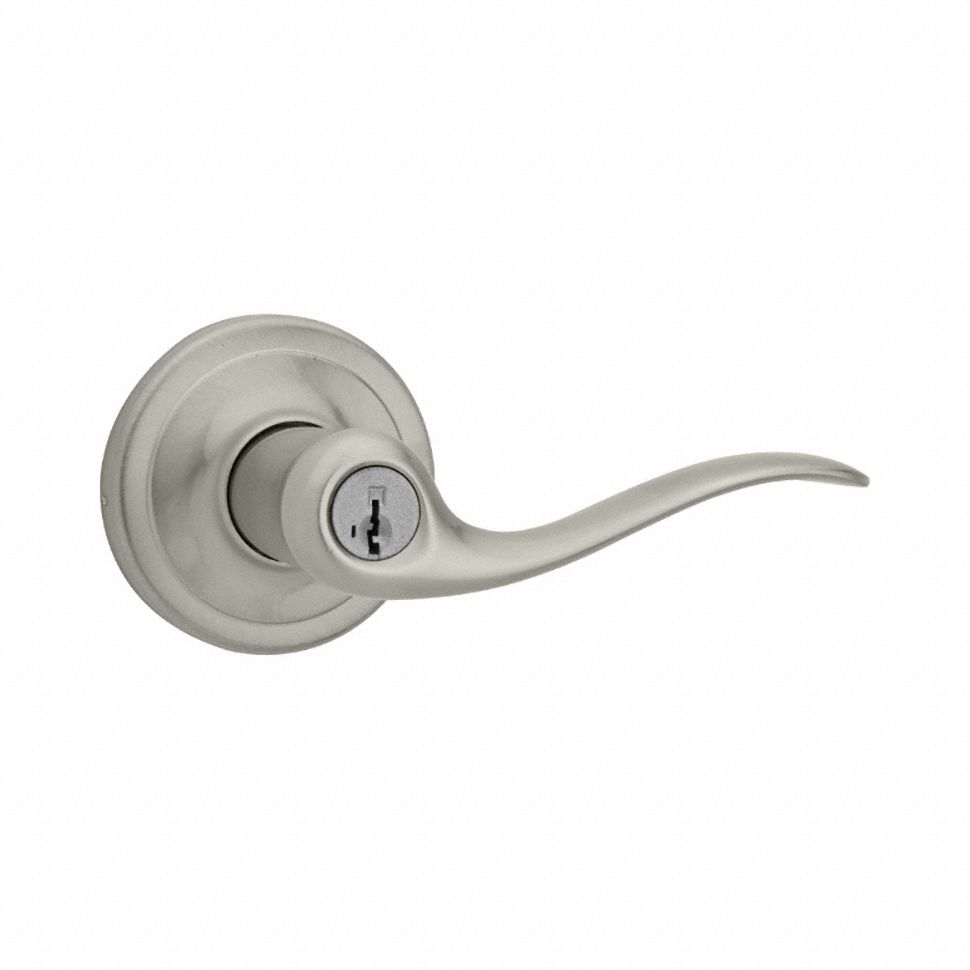 Door Lever Lockset: Office Lever Locksets, Nickel, ADA Compliant