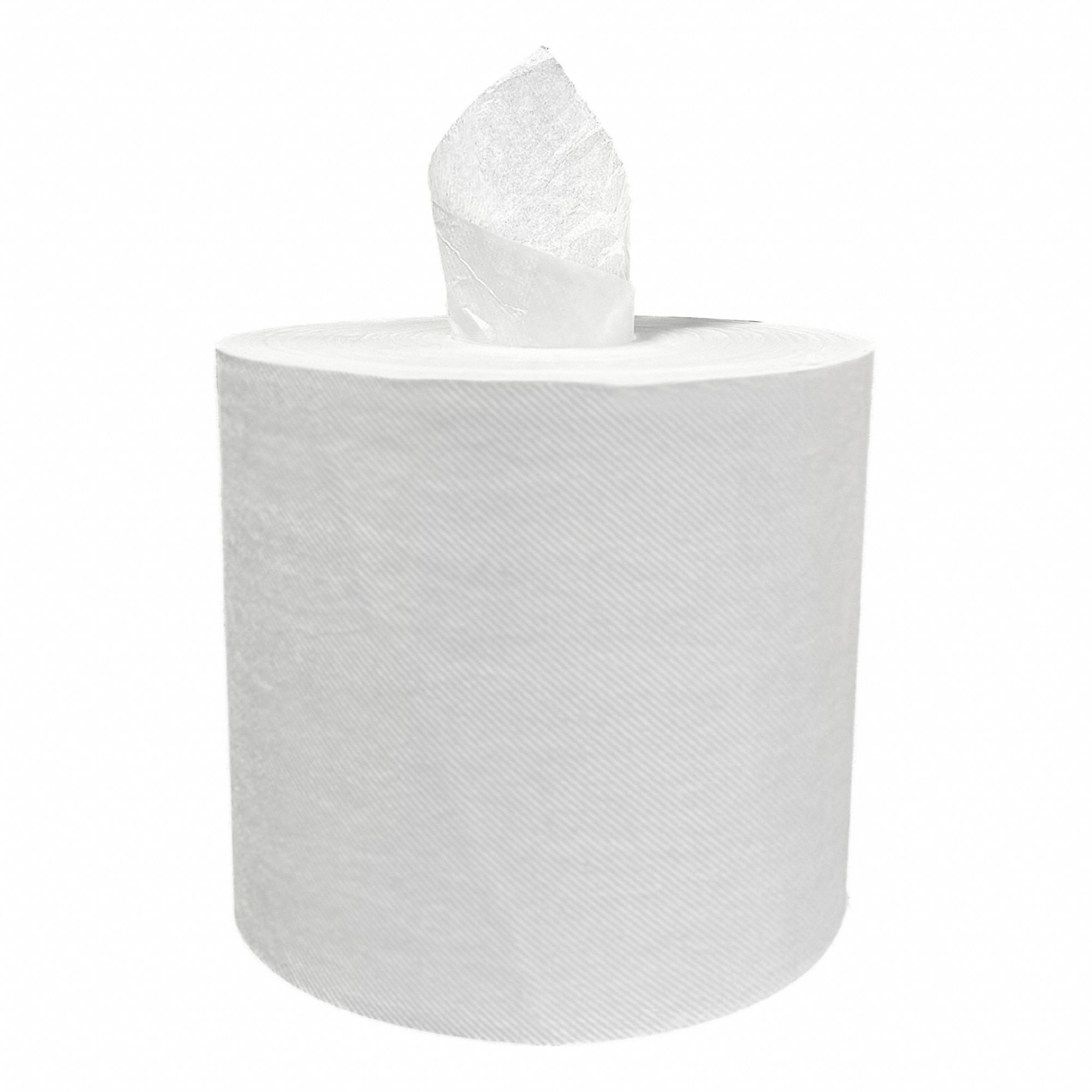 Paper Towel Roll: White, 7 3/4 in Roll Wd, 700 ft Roll Lg, 15 in Sheet Lg, Absorbent, 4 PK