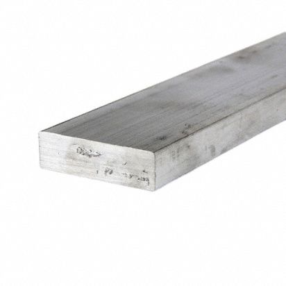 Aluminum Rectangular Bar: 6061, 0.25 in T, 3/4 in W, 4 ft L, T6511, Mill, 40, 000 psi Yield Strength