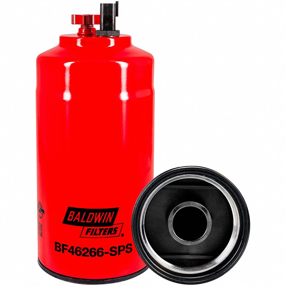 Fuel/Water Separator w/Sensor: Spin-On, 10 15/16 in Overall Lg, Diesel Fuel, Diesel