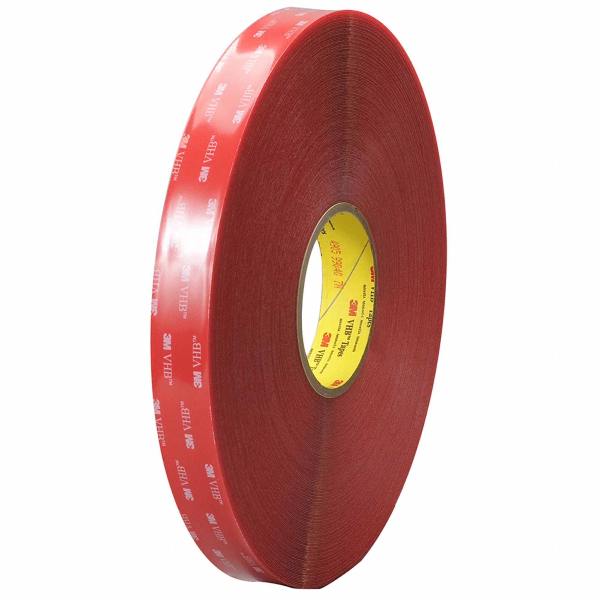 Foam Tape: Firm, 1/2 in Wd, 36 yd Lg, 40 mil Thick, Transparent, Acrylic, Closed, Acrylic Foam