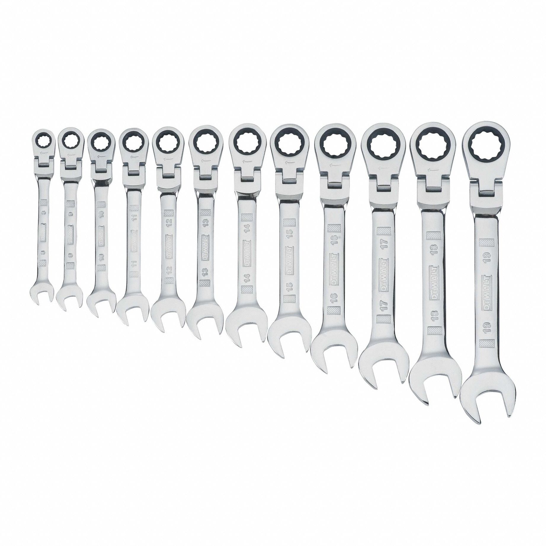 Wrench Set Ratchet Flex Metric 12-Piece