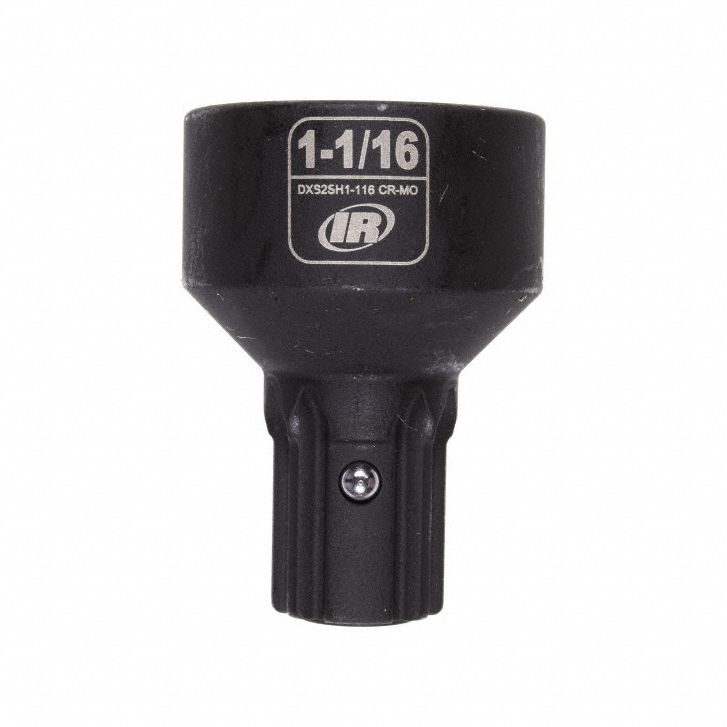 Impact Socket: SAE, 1 1/16 in Socket Size, 6-Point, Std, 1 29/32 in Overall Lg