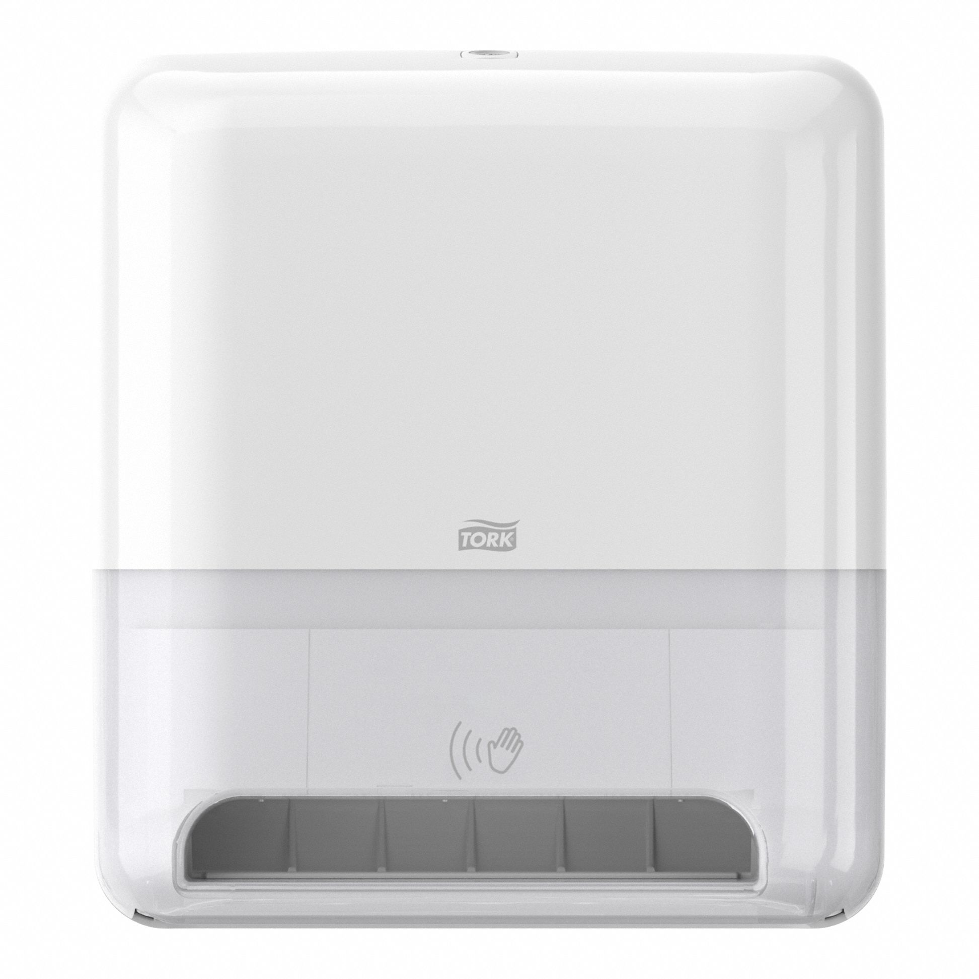 Paper Towel Dispenser: Hardwound, 7 3/4 in Paper Towel Wd, 1 1/2 in, Plastic, White