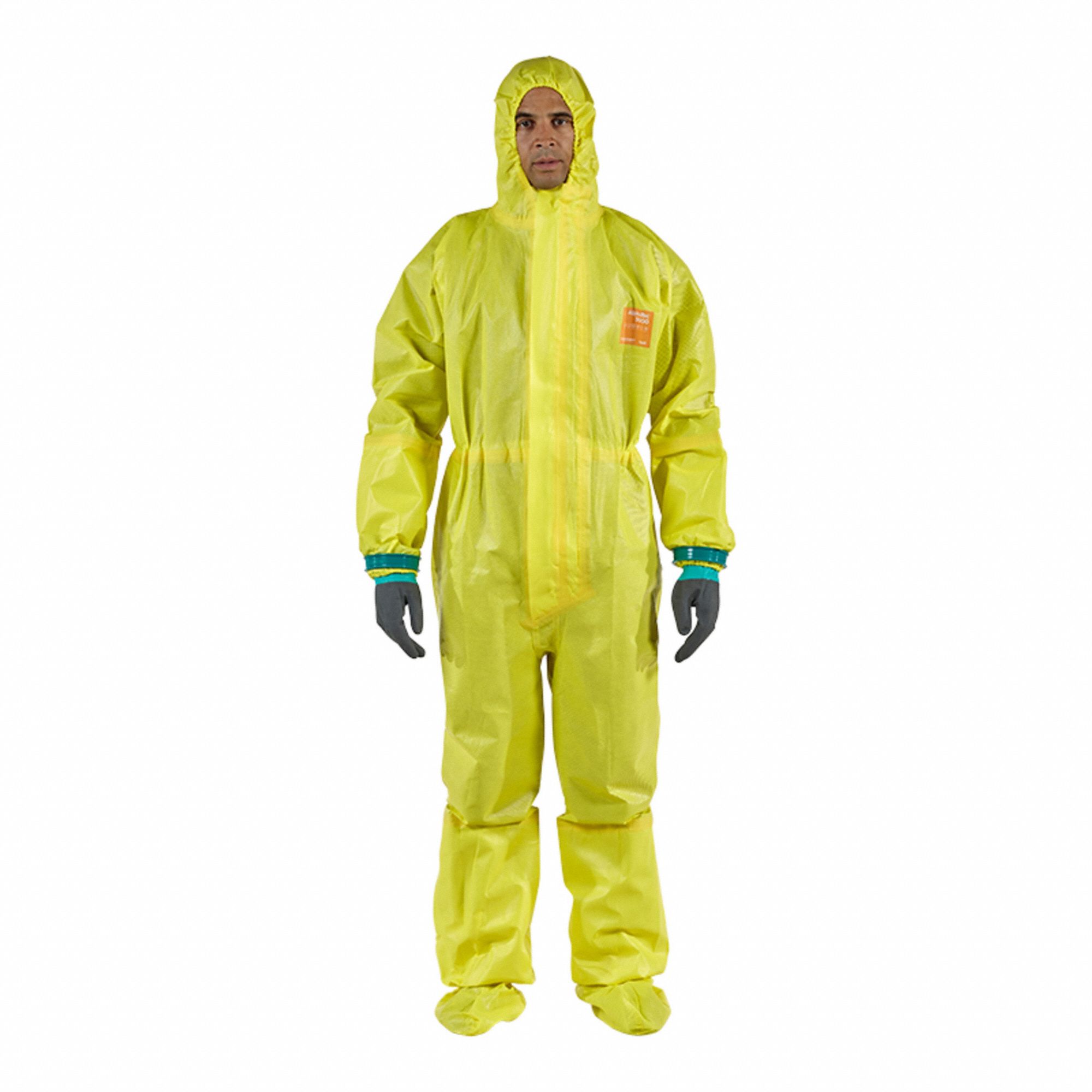 Hooded Sock Coverall 2XL Waist Yellow