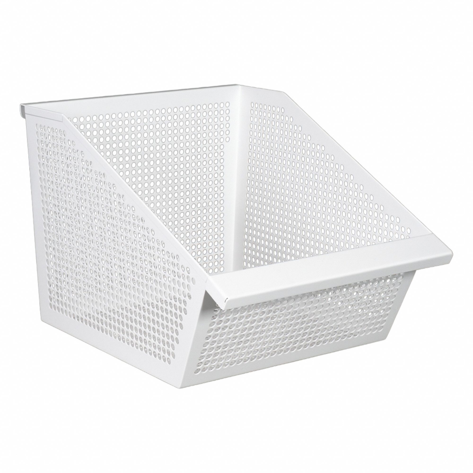 DIAMOND STORAGE SOLUTIONS Storage Basket: 14 in, Steel, White (MPN DVS-13-11-17-R). Key specifications — Manufacturer Part Number: DVS-13-11-17-R; Brand: DIAMOND STORAGE SOLUTIONS; Finish: Powder Coated; Material: Steel; Color: White.