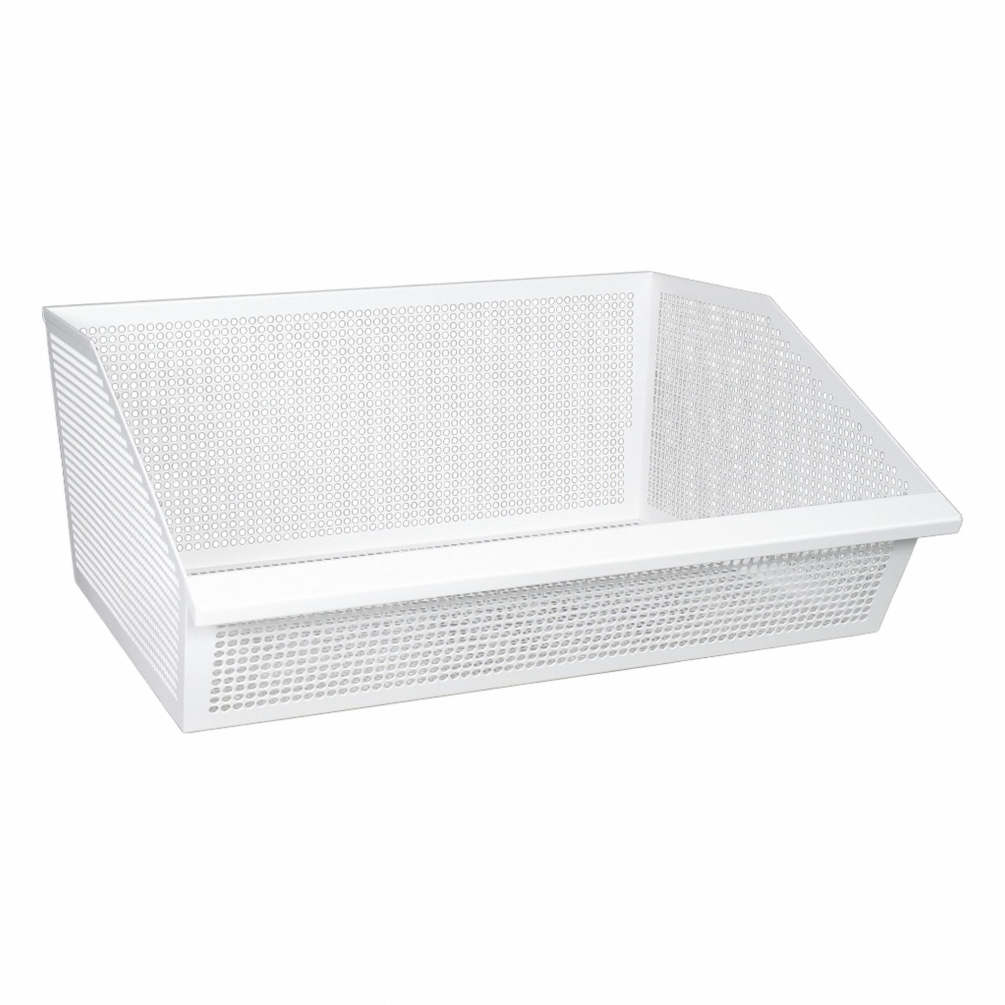 DIAMOND STORAGE SOLUTIONS Storage Basket: 27 1/2 in, Steel, White (MPN DVS-27-11-23-R). Key specifications — Manufacturer Part Number: DVS-27-11-23-R; Brand: DIAMOND STORAGE SOLUTIONS; Finish: Powder Coated; Material: Steel; Color: White.