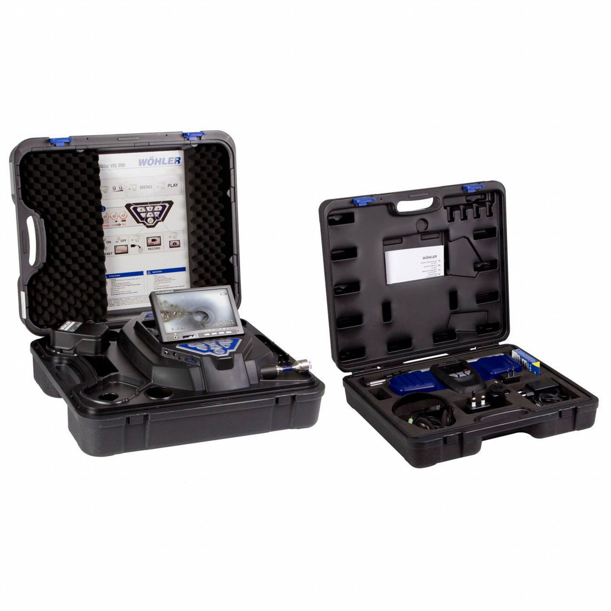 Pipe Inspection System: VIS 250, Locator Included, 100 ft Lg., 6 in Max. Pipe Dia., Fixed