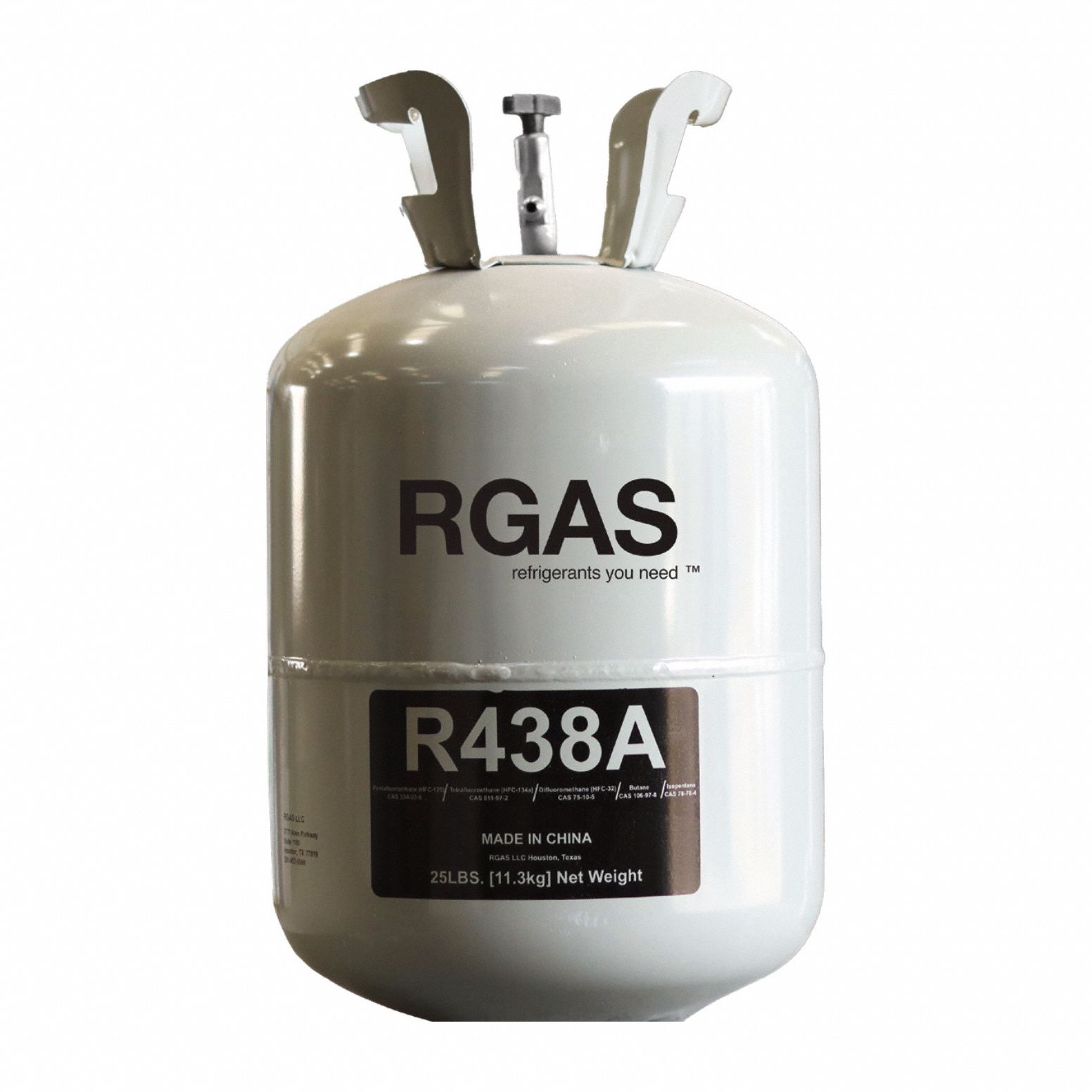 Refrigerant: R-438A, HFC, A1, 25 lb Cylinder, White