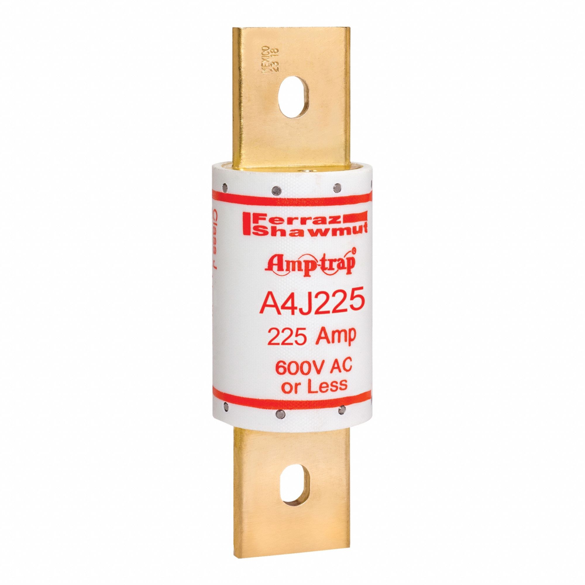 Fuse: A4J Series, Class J, Blade Body, Fast-Acting, 225 A, 600 V AC, 300 V DC, Non-Indicating
