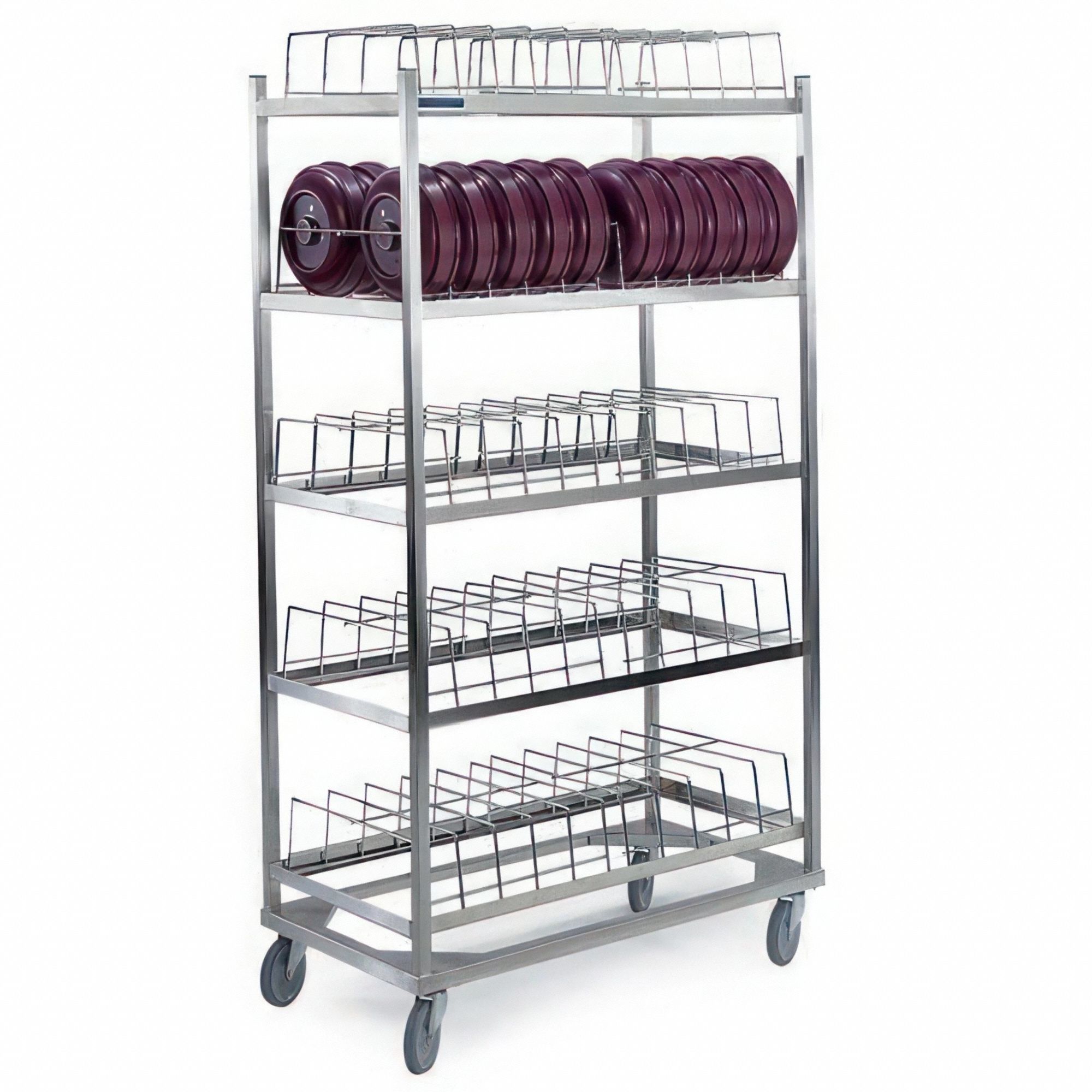 Dome Drying Rack: 5 Shelves, 100 Slots, 20 1/4 in Dp, 69 3/4 in Ht, 39 3/4 in Wd, 100 Domes