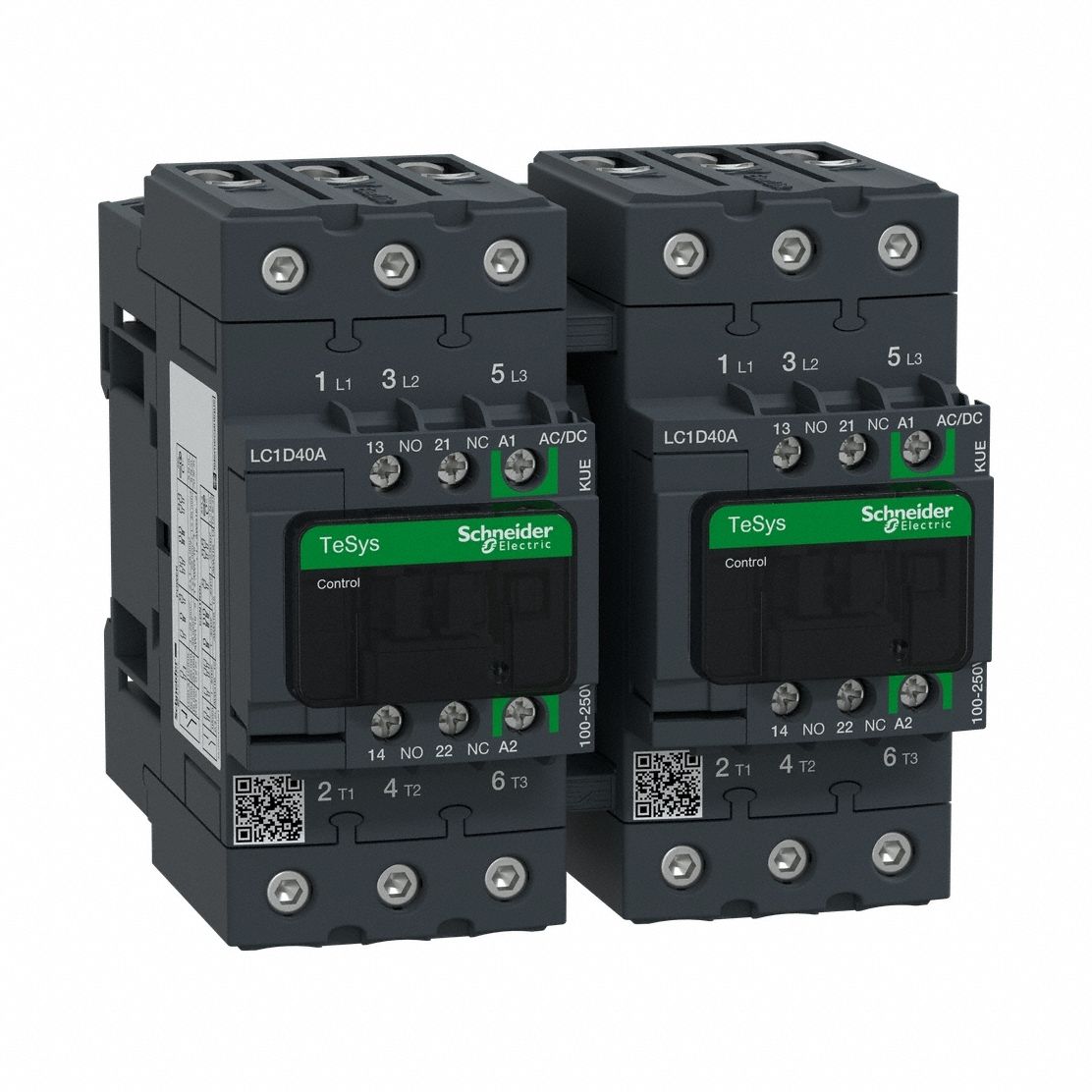 IEC Magnetic Contactor: Reversing, 3 Poles, 3NO Contacts, 40 A, 120V AC/240V AC Coil
