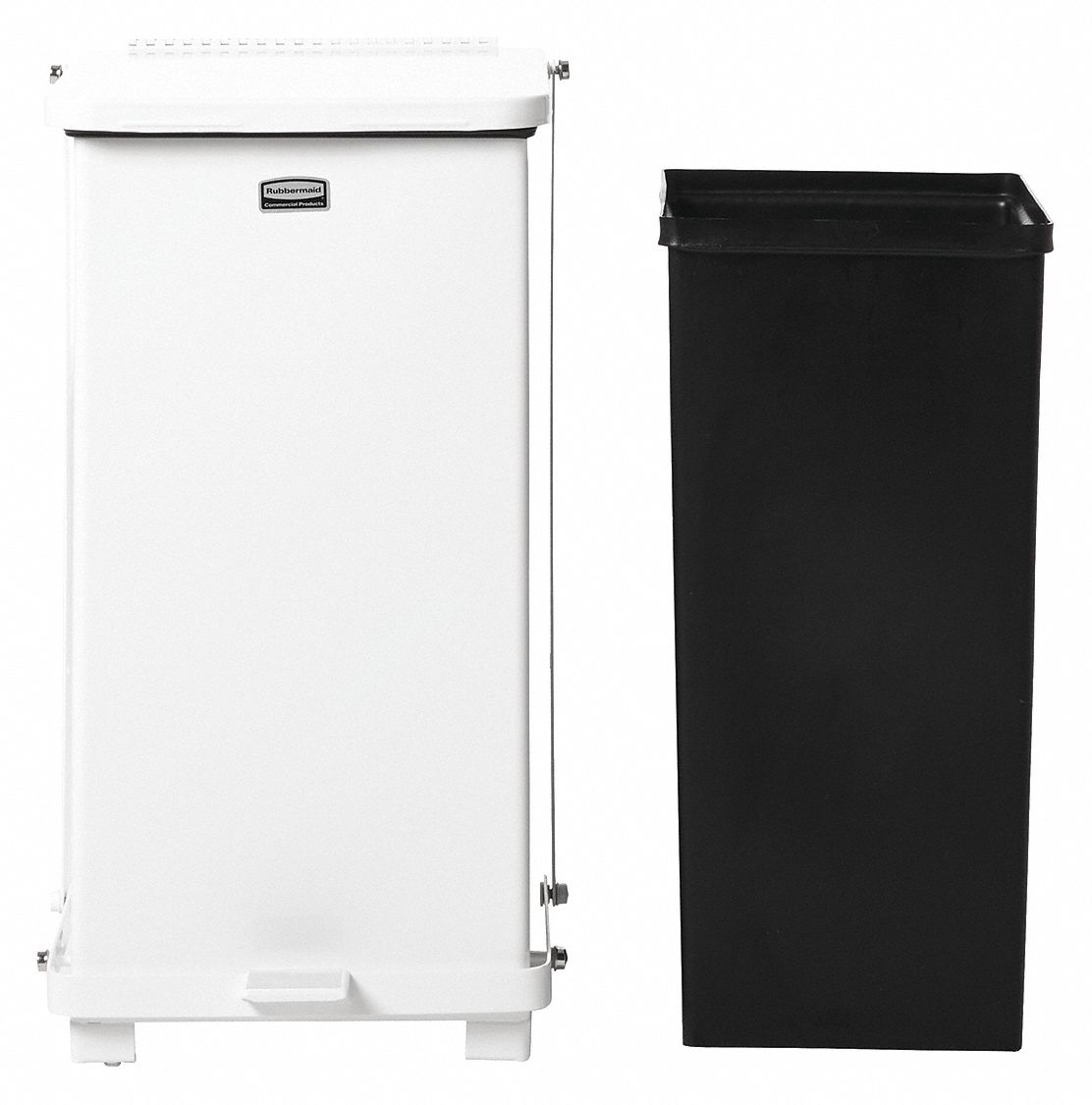 STEP-ON TRASH CONTAINER, STEEL, 25 GALLON CAPACITY, 19 IN OVERALL W