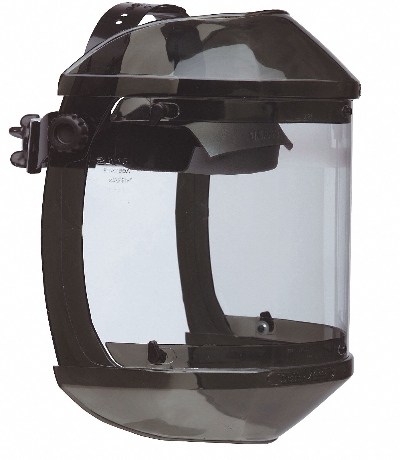 MCR SAFETY Ratchet Face Shield Assembly Clear Visor, Acetate, Ratchet, Black, 7 in Visor Ht