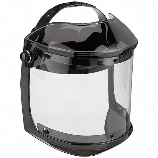 MCR SAFETY, Uncoated, Clear Visor, Ratchet Face Shield Assembly