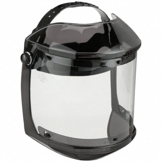 MCR SAFETY, Uncoated, Clear Visor, Ratchet Face Shield Assembly