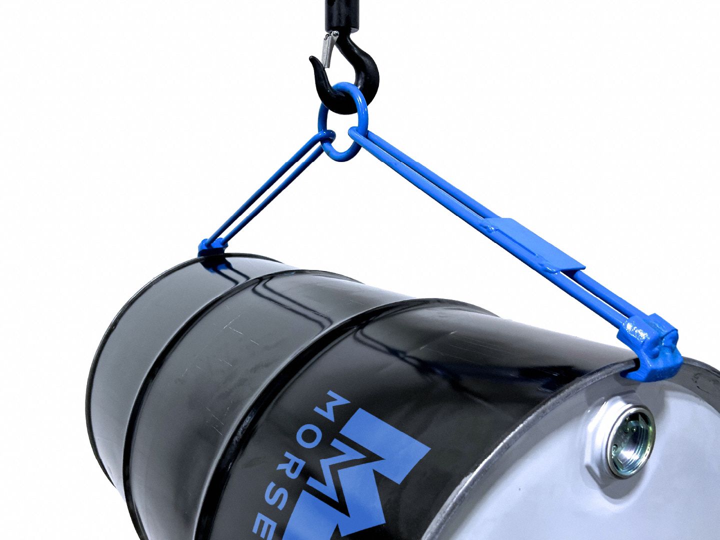 Drum Lifting Hook: 2 Grip Points, For 55 gal Drum Capacity, Metal, 1, 000 lb Wt Capacity, Rim