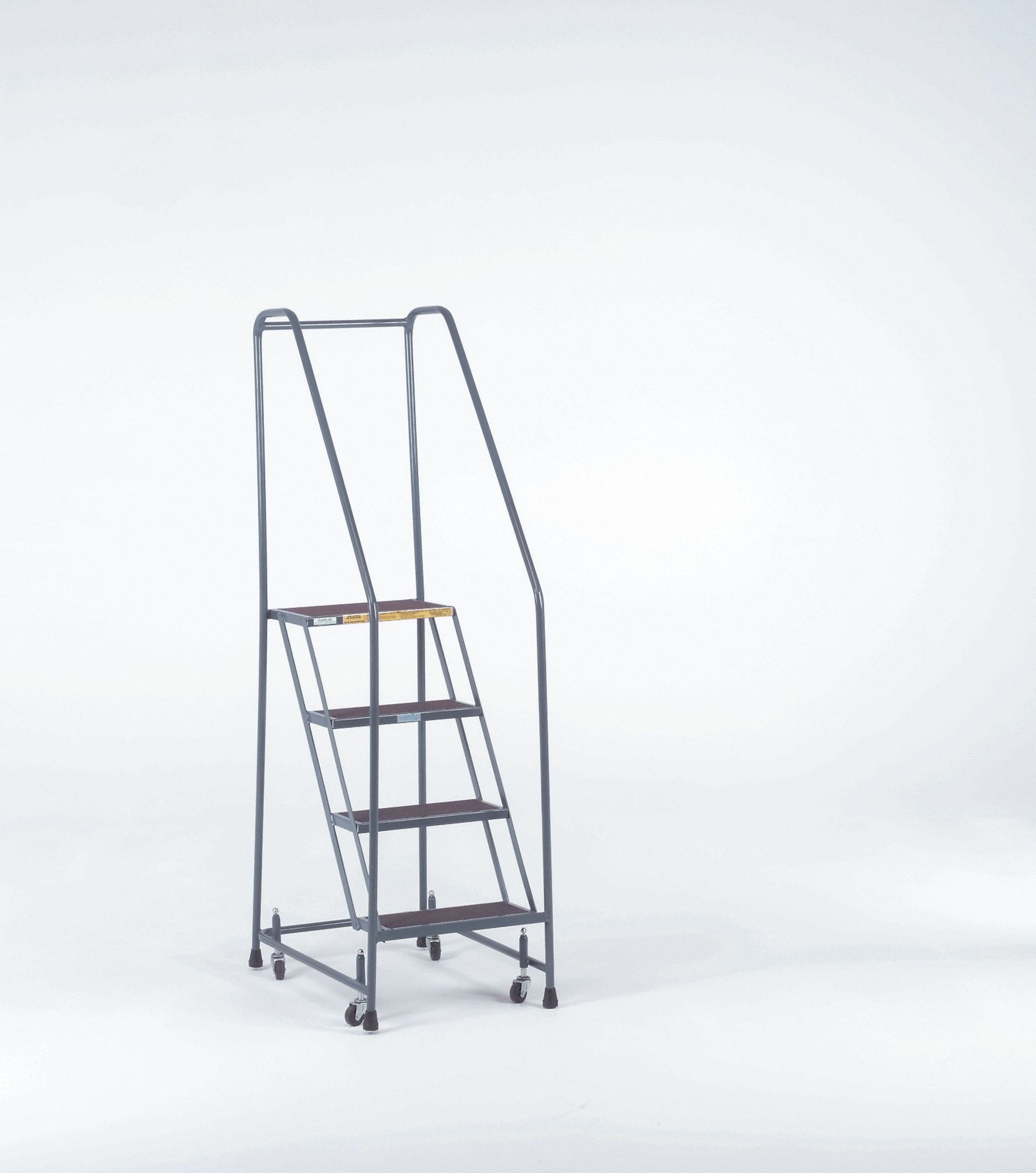 6 Step Rolling Ladder Expanded Metal Step Tread 93 In Overall Height