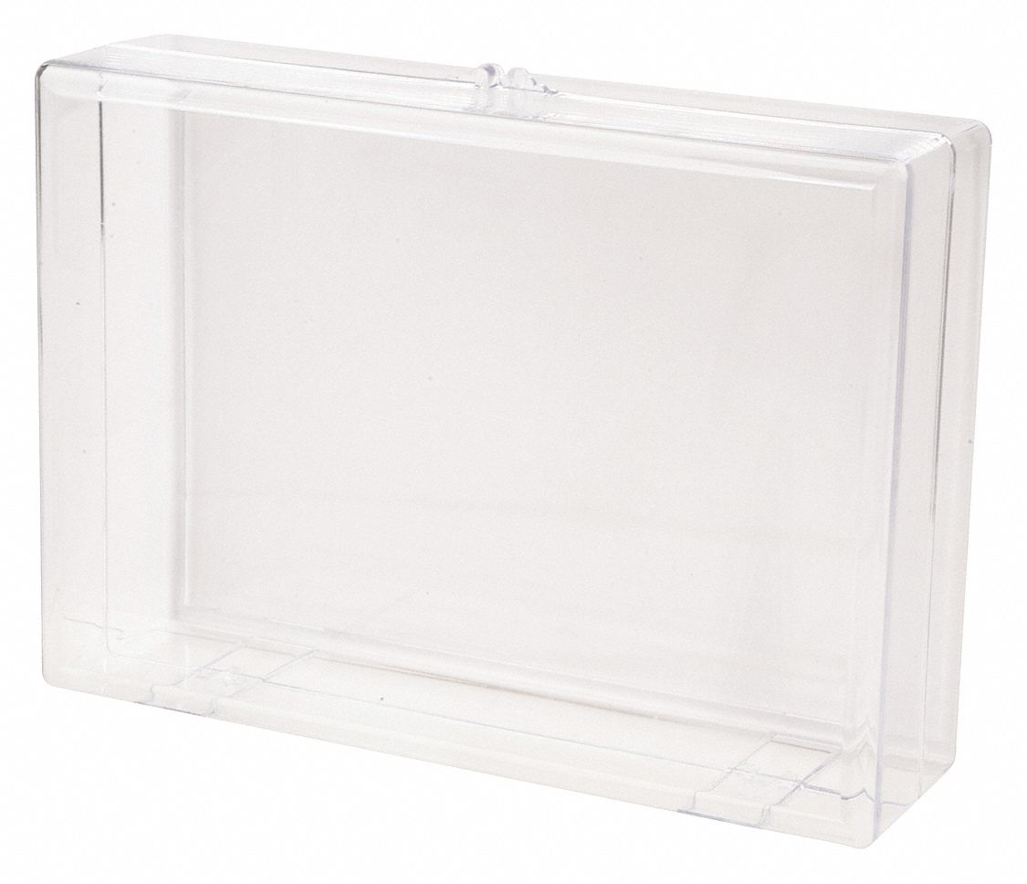 Storage Box,  7 in W,  5 in L,  Clear