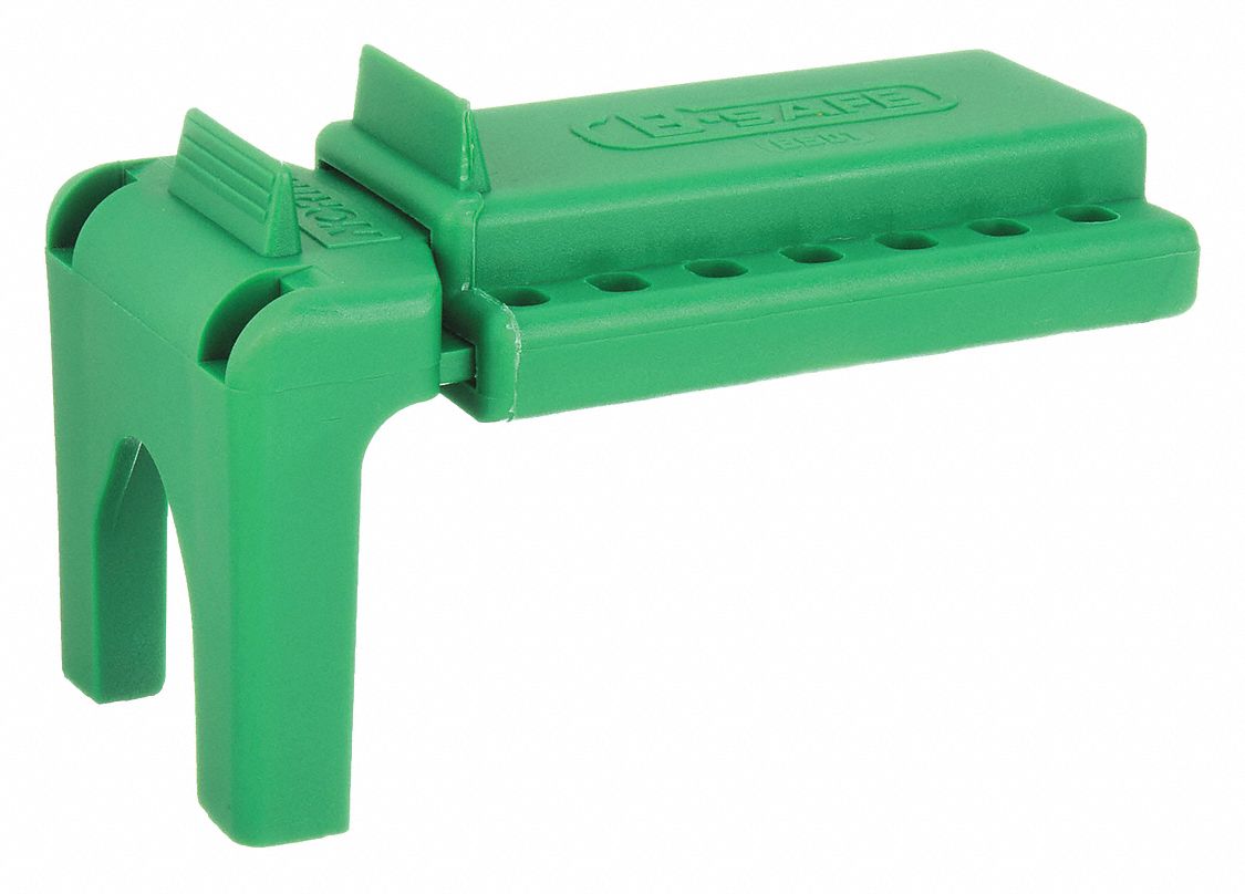 Ball Valve Lockout, Polypropylene, Green Grainger
